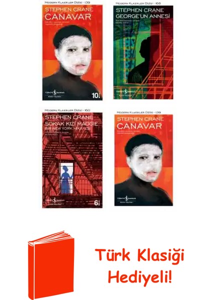 Stephen Crane 4 Kitap Seti + Türk Klasiği Hediye