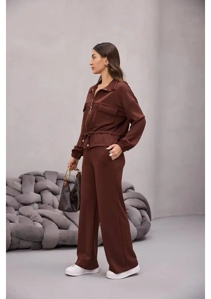 Fermuarlı Bağlamalı Cep Detay Gömlekli Takım fiyatları