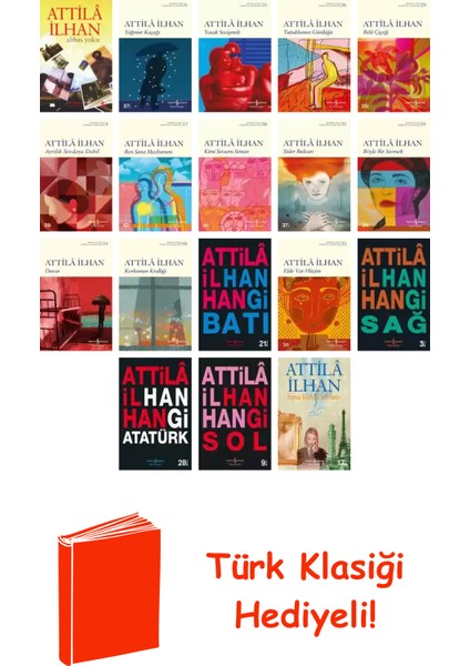 Attilâ Ilhan 18 Kitap Seti + Türk Klasiği Hediye