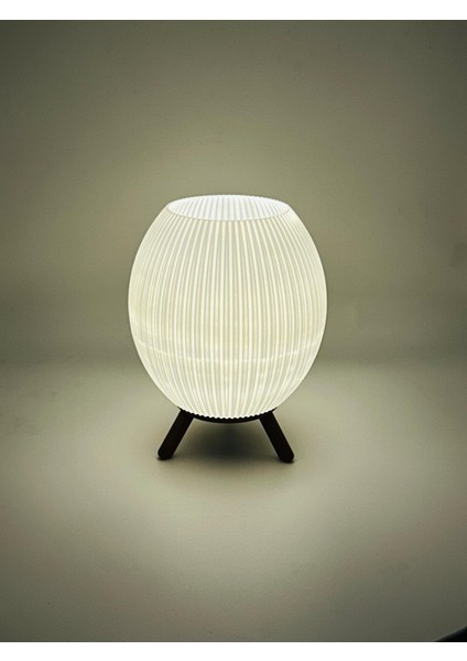 Küre Tasarım 3D Baskı 13 cm Masa Lambası – Pilli Mum Işıklı Dekoratif Gece Lambası fiyatları