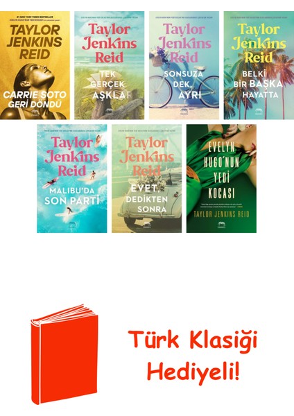 Taylor Jenkins Reid 7 Kitap Seti + Türk Klasiği Hediye