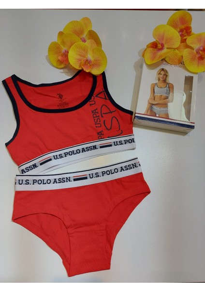 Us Polo Assn Kadın Büstiyer Slip Takım 66255 modelleri