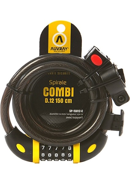 Spiral Şifreli Kilit 12MM 150CM