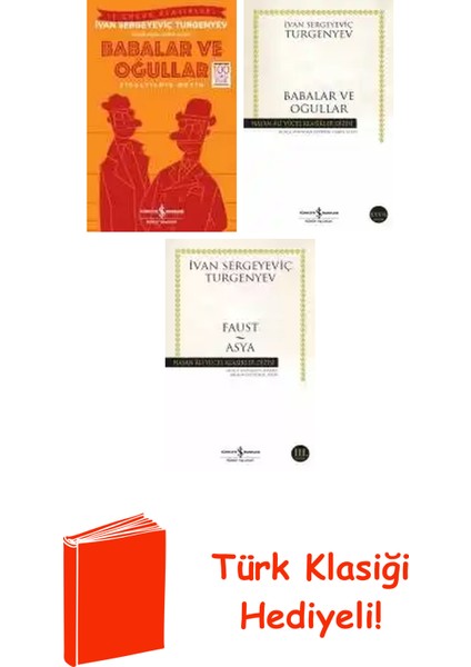 Ivan Sergeyeviç Turgenyev 3 Kitap Seti + Türk Klasiği Hediye