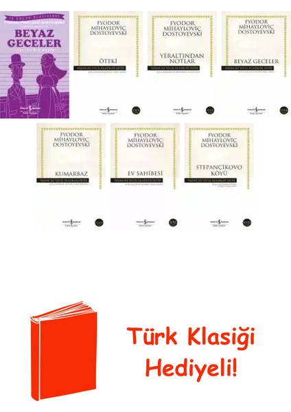 Fyodor Mihayloviç Dostoyevski 10 Kitap Seti + Türk Klasiği Hediye
