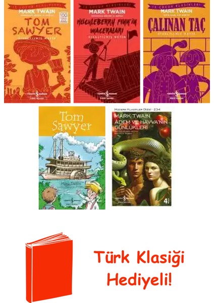 Mark Twain 5 Kitap Seti + Türk Klasiği Hediye