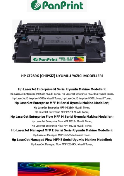 Hp Laserjet Enterprise M507DN Muadil Toner (Chipsiz) Yüksek Kapasite 10000 Sf. modelleri