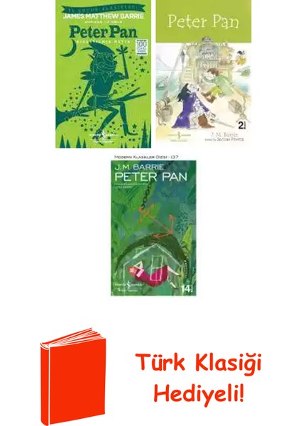 James Matthew Barrie 3 Kitap Seti + Türk Klasiği Hediye