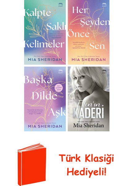 Mia Sheridan 4 Kitap Seti + Türk Klasiği Hediye