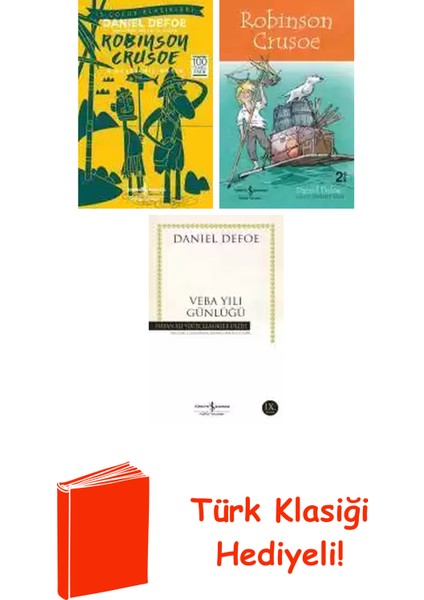 Daniel Defoe 3 Kitap Seti + Türk Klasiği Hediye