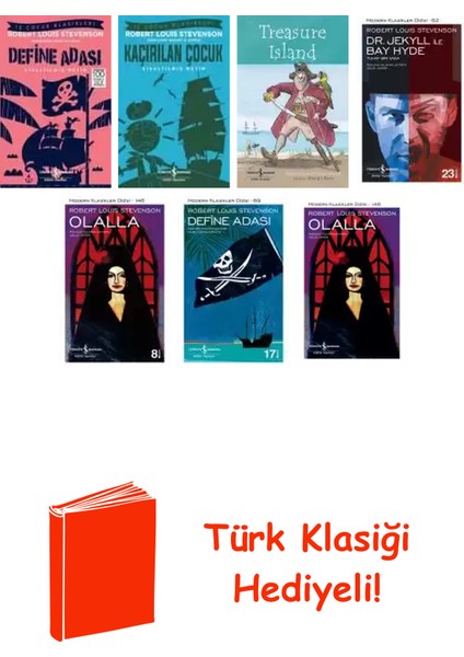 Robert Louis Stevenson 7 Kitap Seti + Türk Klasiği Hediye