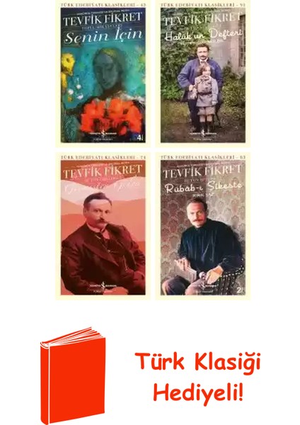 Tevfik Fikret 4 Kitap Seti + Türk Klasiği Hediye