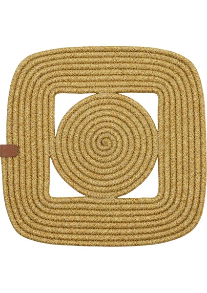 Jutty Hasır Görünümlü Jüt Dokuma Kare Natural Dekoratif Amerikan Servis 32X32 cm Supla
