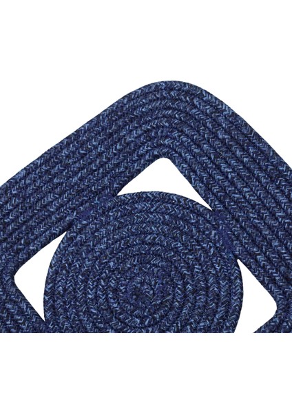 Jutty Hasır Görünümlü Jüt Dokuma Kare Lacivert Dekoratif Amerikan Servis 32X32 cm Supla fiyatları