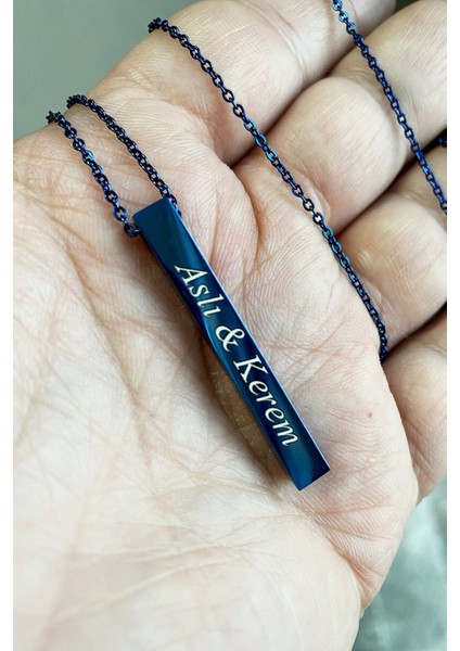 Unisex Spotify Şarkı Kodlu Çubuk Bar Kolye Zincir Kişiye Özel ECK42