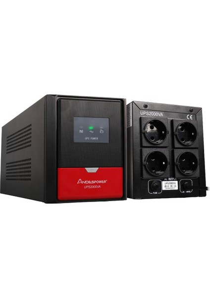 Andespower UPS2000VA 2000VA 12V9AHX2 Ups Kesintisiz Güç Kaynağı Line Interaktif