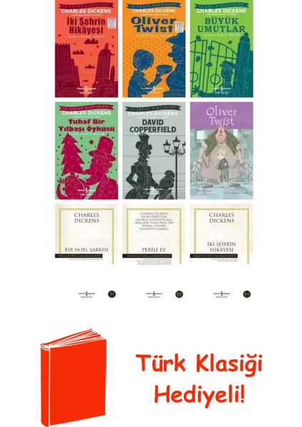 Charles Dickens 9 Kitap Seti + Türk Klasiği Hediye