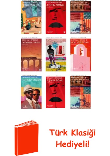 Graham Greene 9 Kitap Seti + Türk Klasiği Hediye
