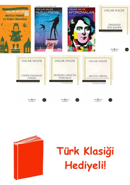 Oscar Wilde 7 Kitap Seti + Türk Klasiği Hediye
