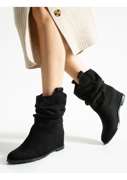 Kadın Körüklü Gizli Topuk Çizme (9cm) Siyah fiyatları