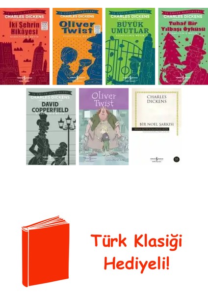 Charles Dickens 7 Kitap Seti + Türk Klasiği Hediye