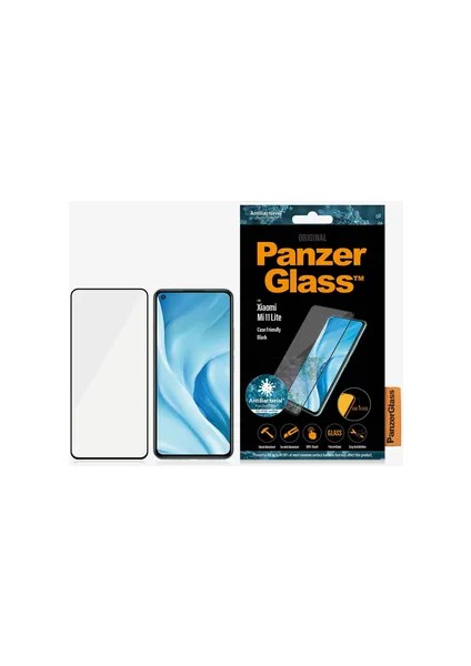 Panzerglass™ Antibakteriyel Case Friendly Ekran Koruyucu (Xiaomi Mi 11 Lite - Siyah Çerçeve) fırsatları