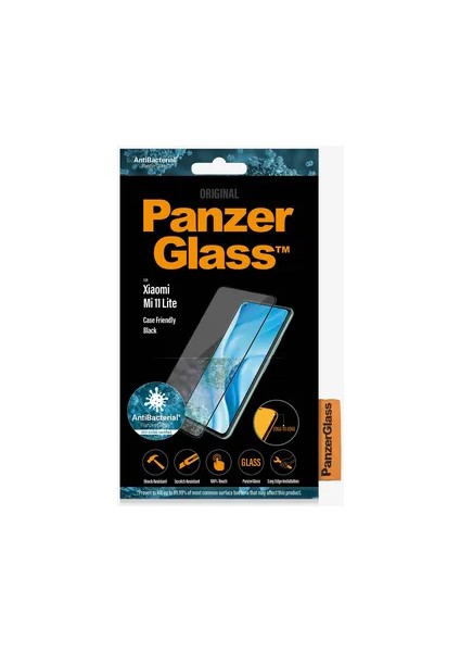Panzerglass™ Antibakteriyel Case Friendly Ekran Koruyucu (Xiaomi Mi 11 Lite - Siyah Çerçeve) indirimleri