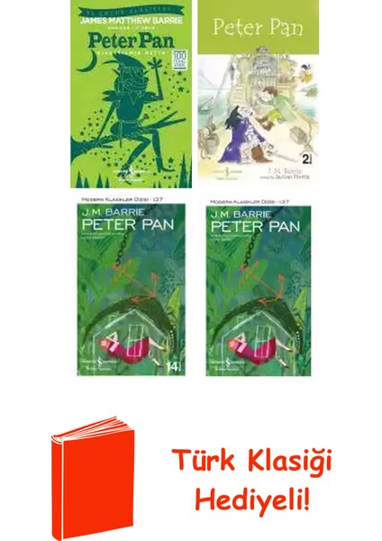 James Matthew Barrie 4 Kitap Seti + Türk Klasiği Hediye