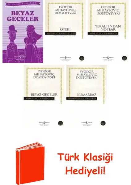 Fyodor Mihayloviç Dostoyevski 8 Kitap Seti + Türk Klasiği Hediye