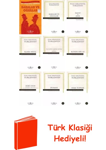 Ivan Sergeyeviç Turgenyev 9 Kitap Seti + Türk Klasiği Hediye