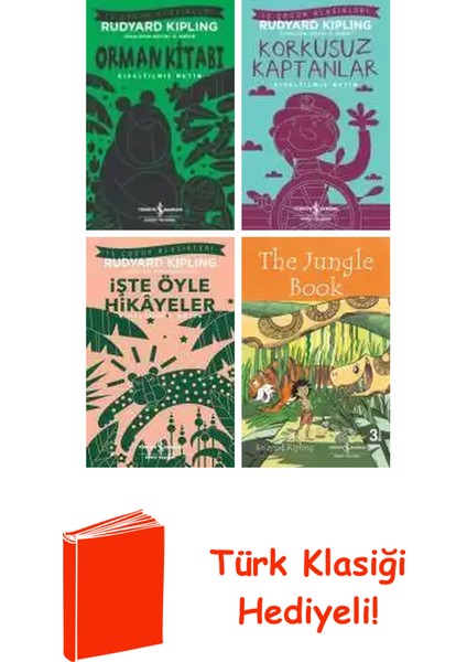 Rudyard Kipling 4 Kitap Seti + Türk Klasiği Hediye