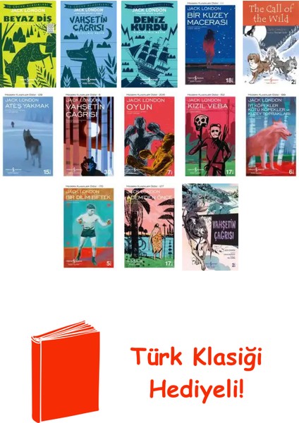 Jack London 13 Kitap Seti + Türk Klasiği Hediye