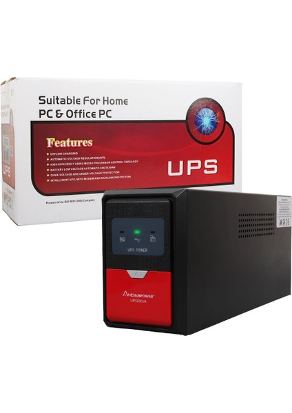 Andespower UPS650VA 650VA 12V7.5AH Ups Kesintisiz Güç Kaynağı Line Interaktif fırsatları