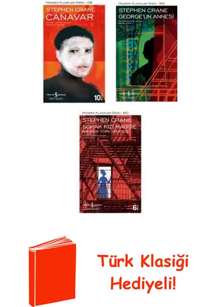 Stephen Crane 3 Kitap Seti + Türk Klasiği Hediye