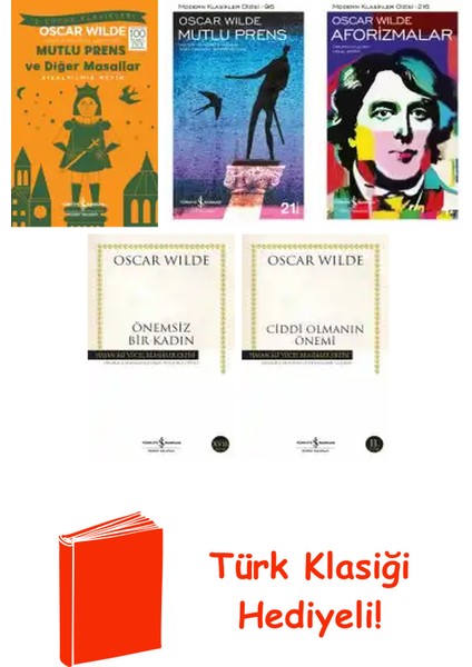 Oscar Wilde 5 Kitap Seti + Türk Klasiği Hediye