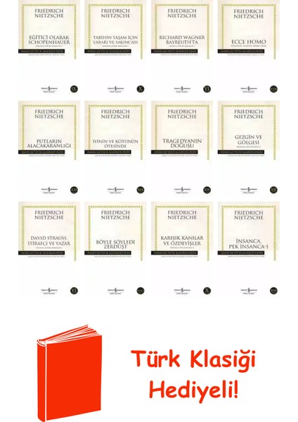 Friedrich Nietzsche 12 Kitap Seti + Türk Klasiği Hediye