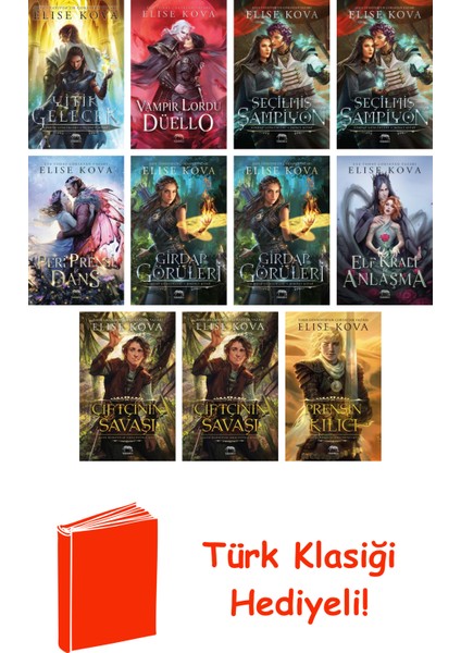 Elise Kova 11 Kitap Seti + Türk Klasiği Hediye
