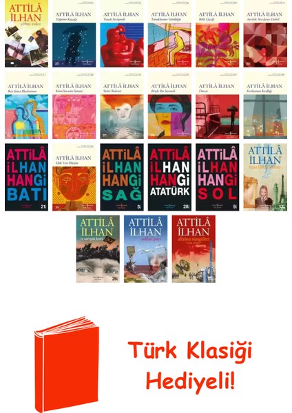 Attilâ Ilhan 21 Kitap Seti + Türk Klasiği Hediye
