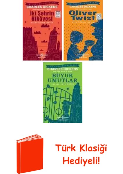 Charles Dickens 3 Kitap Seti + Türk Klasiği Hediye