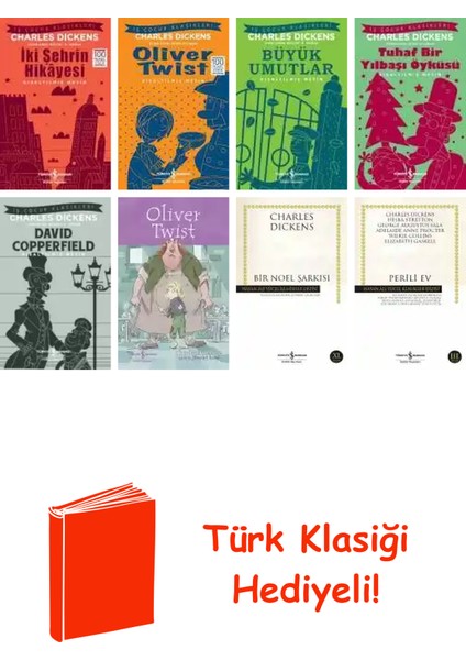 Charles Dickens 8 Kitap Seti + Türk Klasiği Hediye