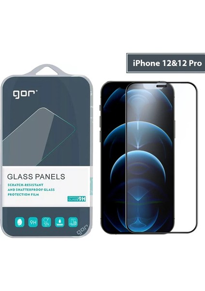 Gor iPhone 12-12 Pro 6.1 9d Hardening Tempered Full Cam Ekran KORUYUCU-(1903)