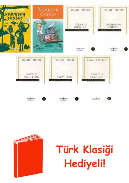 Daniel Defoe 7 Kitap Seti + Türk Klasiği Hediye