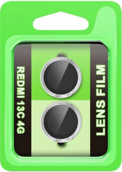 CPT05 Xiaomi Redmi 13C Raze Metal Kamera Lens - Gümüş