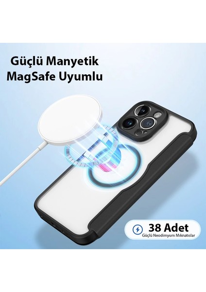 Dux Ducis iPhone 14 Pro 6.1 Kılıf Skin x Pro Series Magsafe Kapaklı Kılıf Folio CASE-(1903) indirimleri