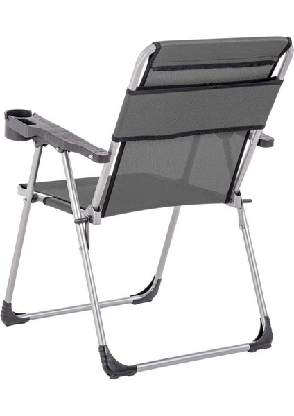 4 Adet Katlanır Kamp Sandalyesi ve Masa Seti - Rock - Antrasit - Bardaklıklı - 140 kg fırsatları