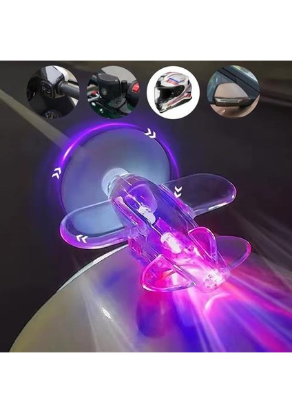 SN-26786 LED Işıklı Motosiklet Süs Uçağı Pilsiz Çalışan, Kırmızı-Mavi Işık Efektli fiyatları