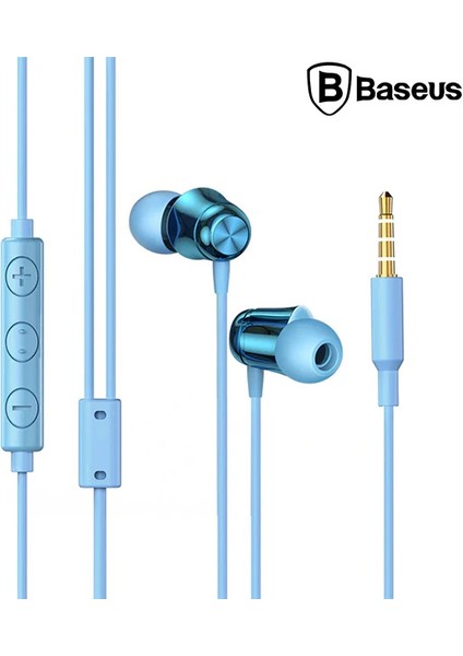 Baseus Encok H13 3.5mm Jack Mikrofonlu Kulak Içi Kulaklık Auriculares Fone De OUVIDO-(1903)