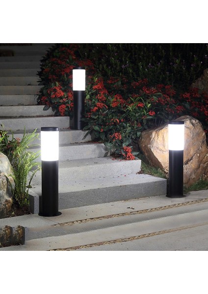 KBA768 Armatür 80 cm Bahçe Duvar , Çim , Yürüyüş Yolu Set Üstü Armatürü E27 Duylu Aplik Siyah fiyatları