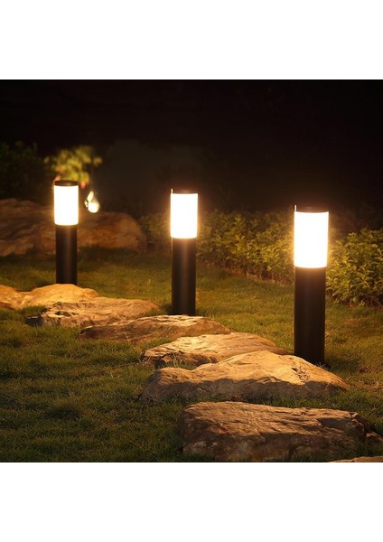 KBA768 Armatür 80 cm Bahçe Duvar , Çim , Yürüyüş Yolu Set Üstü Armatürü E27 Duylu Aplik Siyah fırsatları