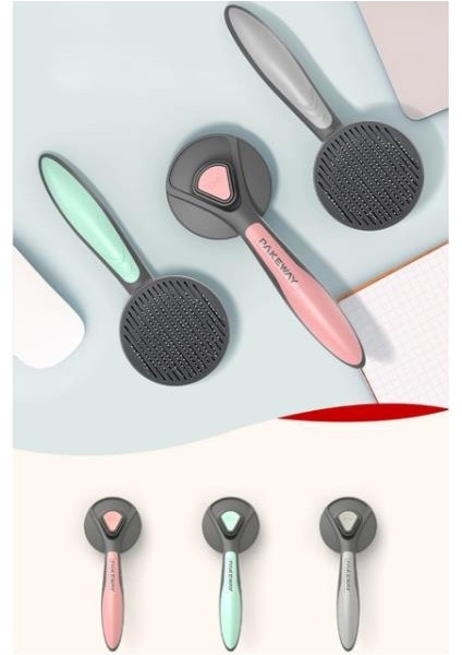 Otomatik Tuşlu Kendini Temizleyen Kedi Köpek Tarağı